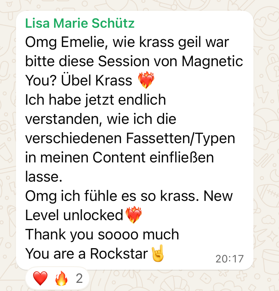 Emelie Wilm, Sichtbarkeitsmentorin, Videotraining, Sichtbarkeit erhöhen, Energie steigern, Klarheit im Business, authentische Sichtbarkeit, Leichtigkeit im Business, Business mit Strahlkraft, Kunden magnetisch anziehen, magnetisch verkaufen